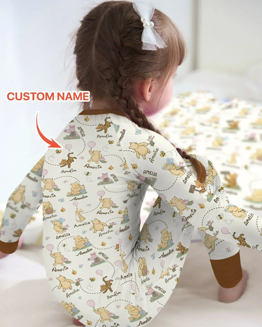 Once Upon A Bear Custom Name Bamboo Convertible Zippy