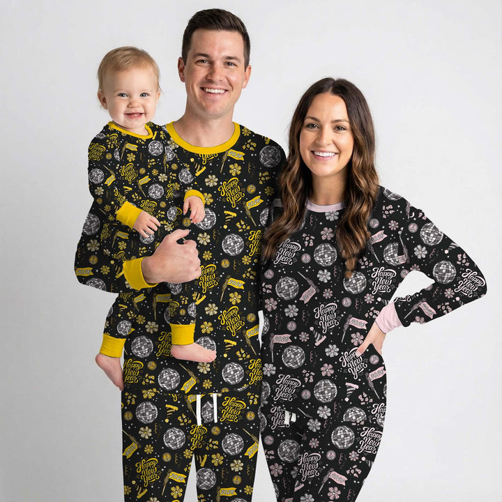 Disco New Years Eve Bamboo Two Piece Long Sleeve Pajama Set