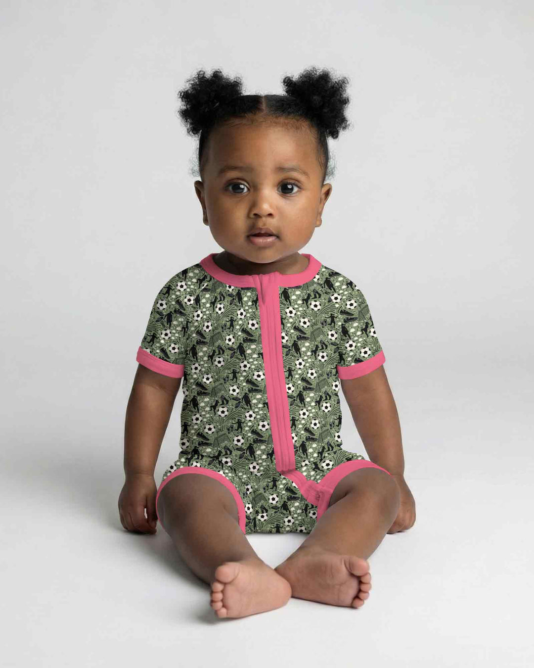 Sage Green Soccer Dreams Bamboo Shorty Zippy