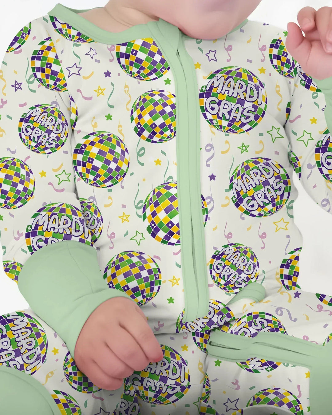 Mardi Gras Disco Ball Bamboo Convertible Zippy