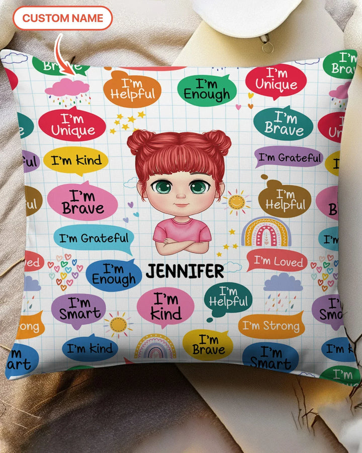 Personalized I'm Kind I'm Brave Bamboo Pillow Case