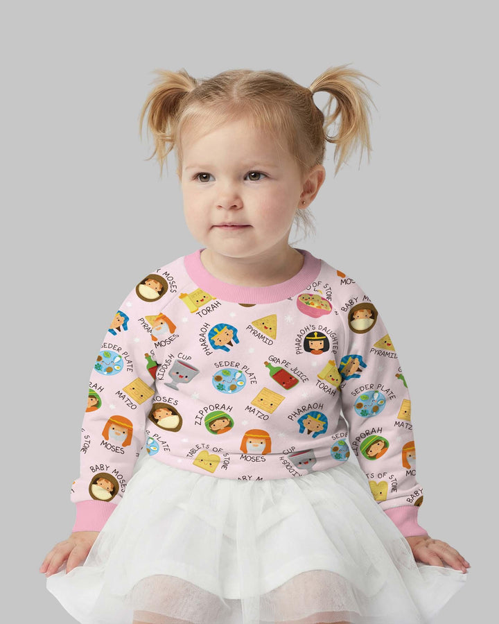 Cute Passover Characters Bamboo Crewneck Sweatshirt