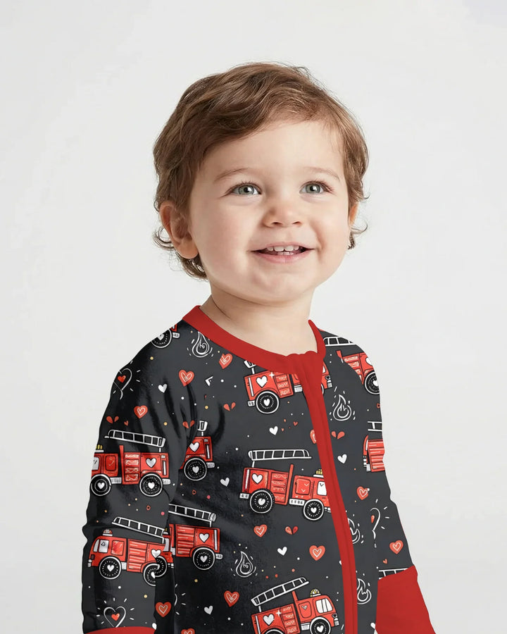 Valentine Fire Trucks Bamboo Convertible Zippy