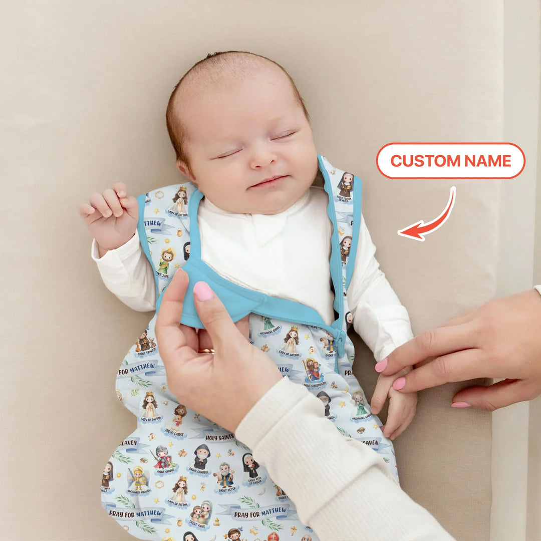 Holy Saints of Heaven Custom Name Bamboo Sleep Bag