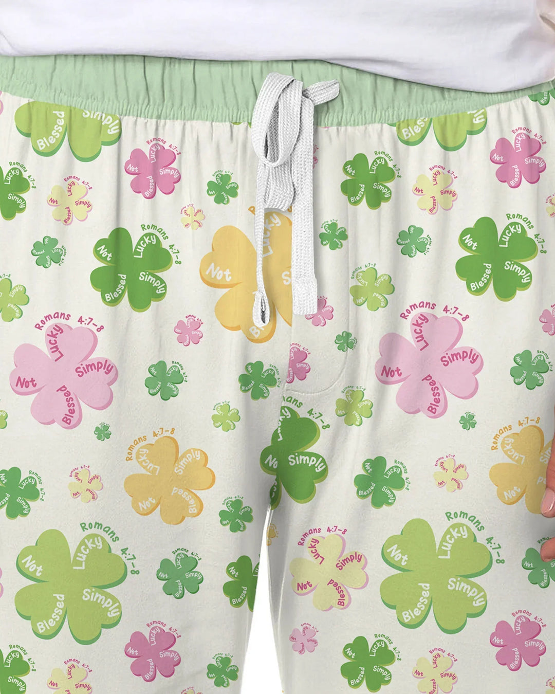 Shamrocks Print St. Patrick's Day Bamboo Men's Pajama Set