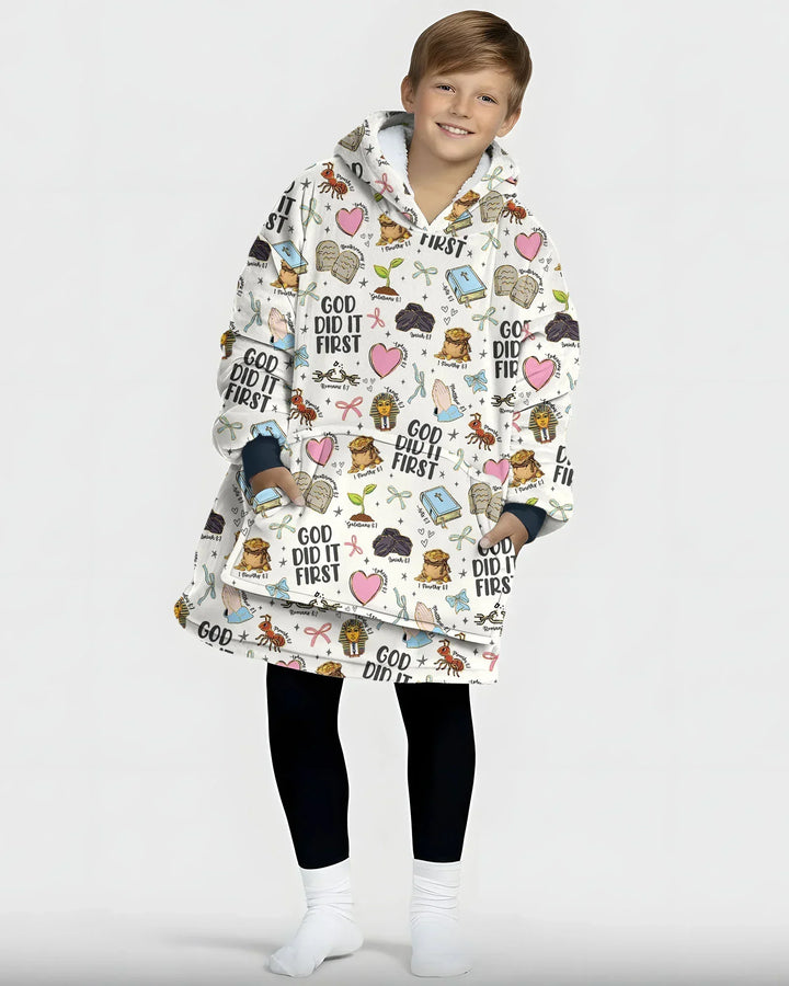 God Did It First Wearable Bamboo Blanket Hoodie