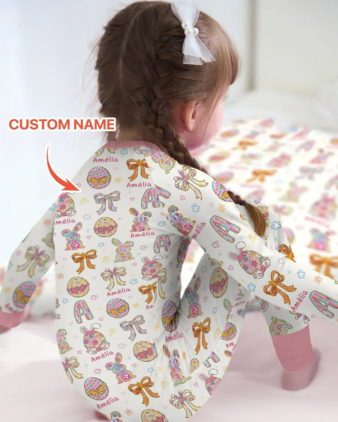 Happy Easter Custom Name Bamboo Convertible Zippy