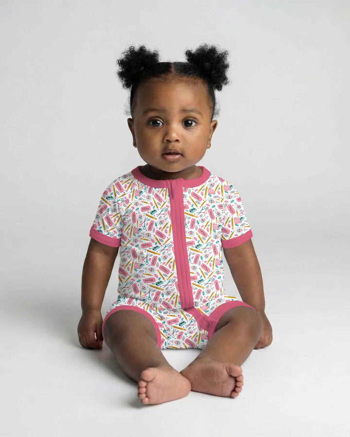 Pink Power School Supplies Bamboo Shorty Zippy