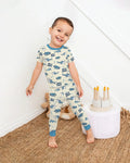 Wide Awake Matching Daddy & Me Bamboo Two Piece Short Sleeve Pajama Set