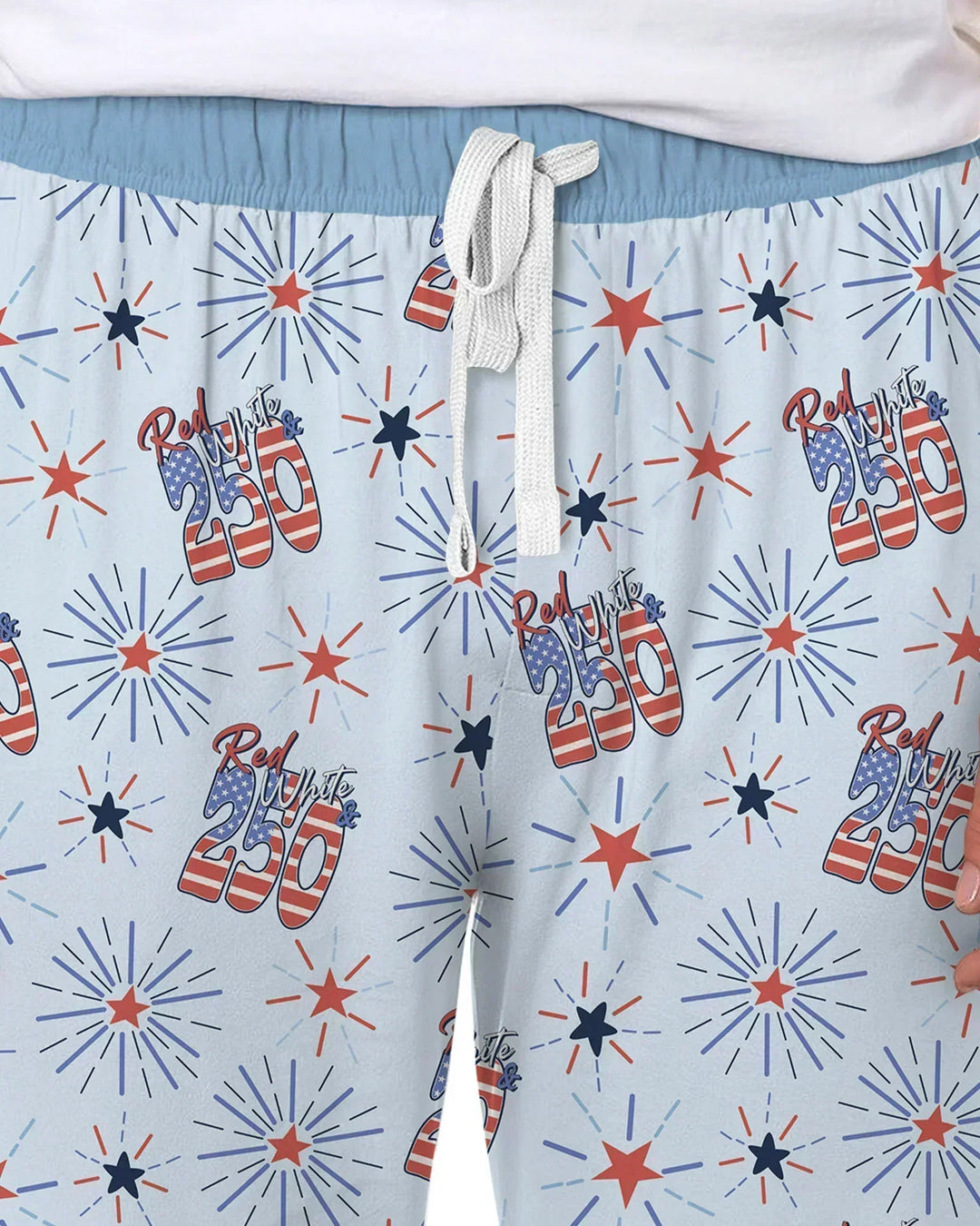 Red White and 250th Anniversary Bamboo Men's Pajama Set