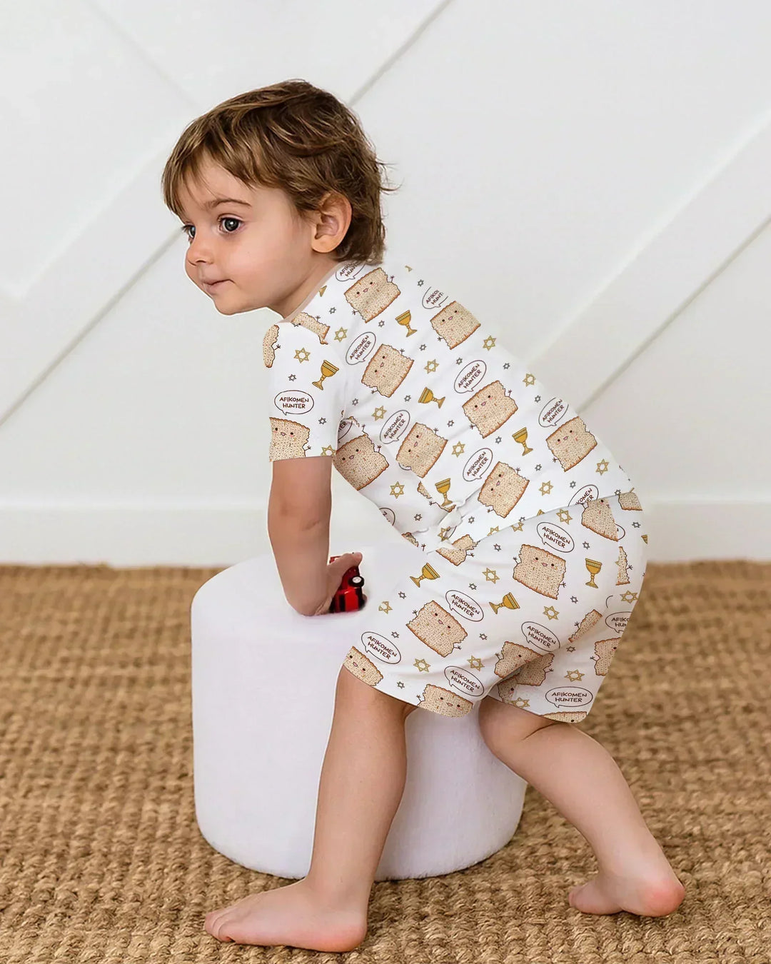 Afikomen Hunter Bamboo Two Piece Short Sleeve Shorts Pajama Set