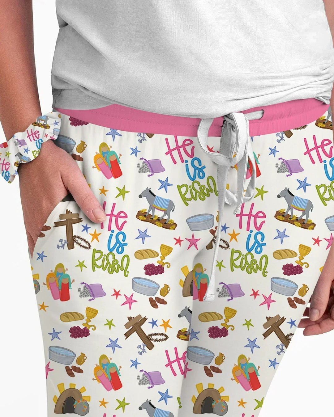 Bible Story Easter Family Matching Bamboo Women Pajama Set