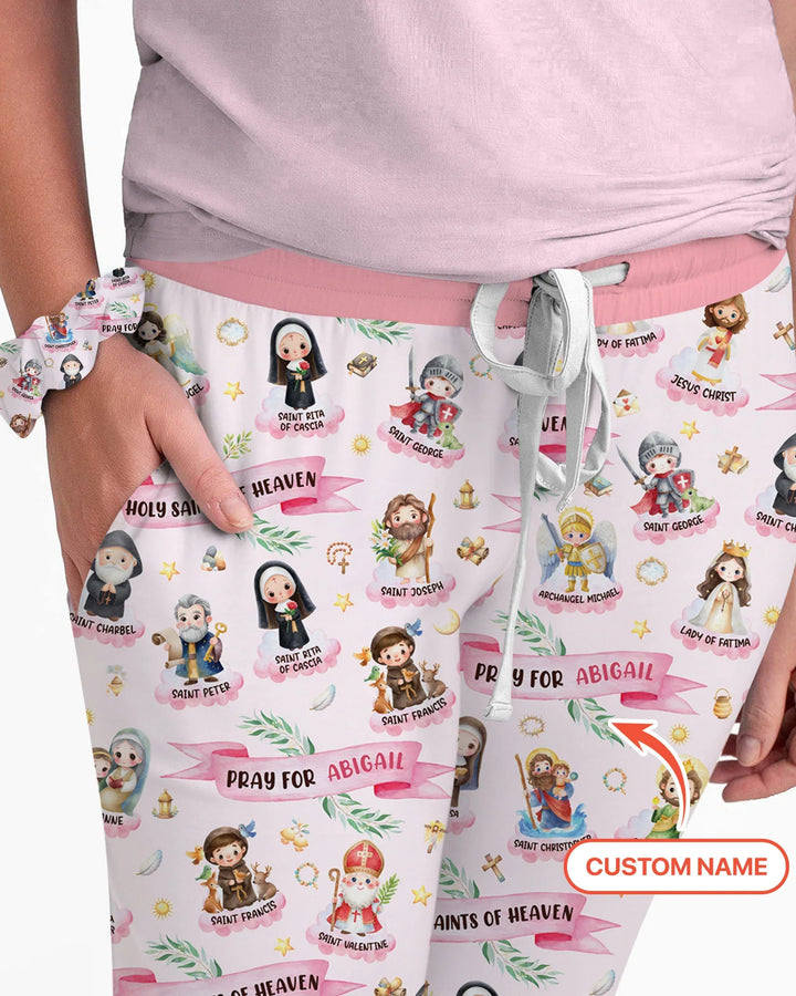 Holy Saints of Heaven Custom Name Bamboo Women Pajama Set