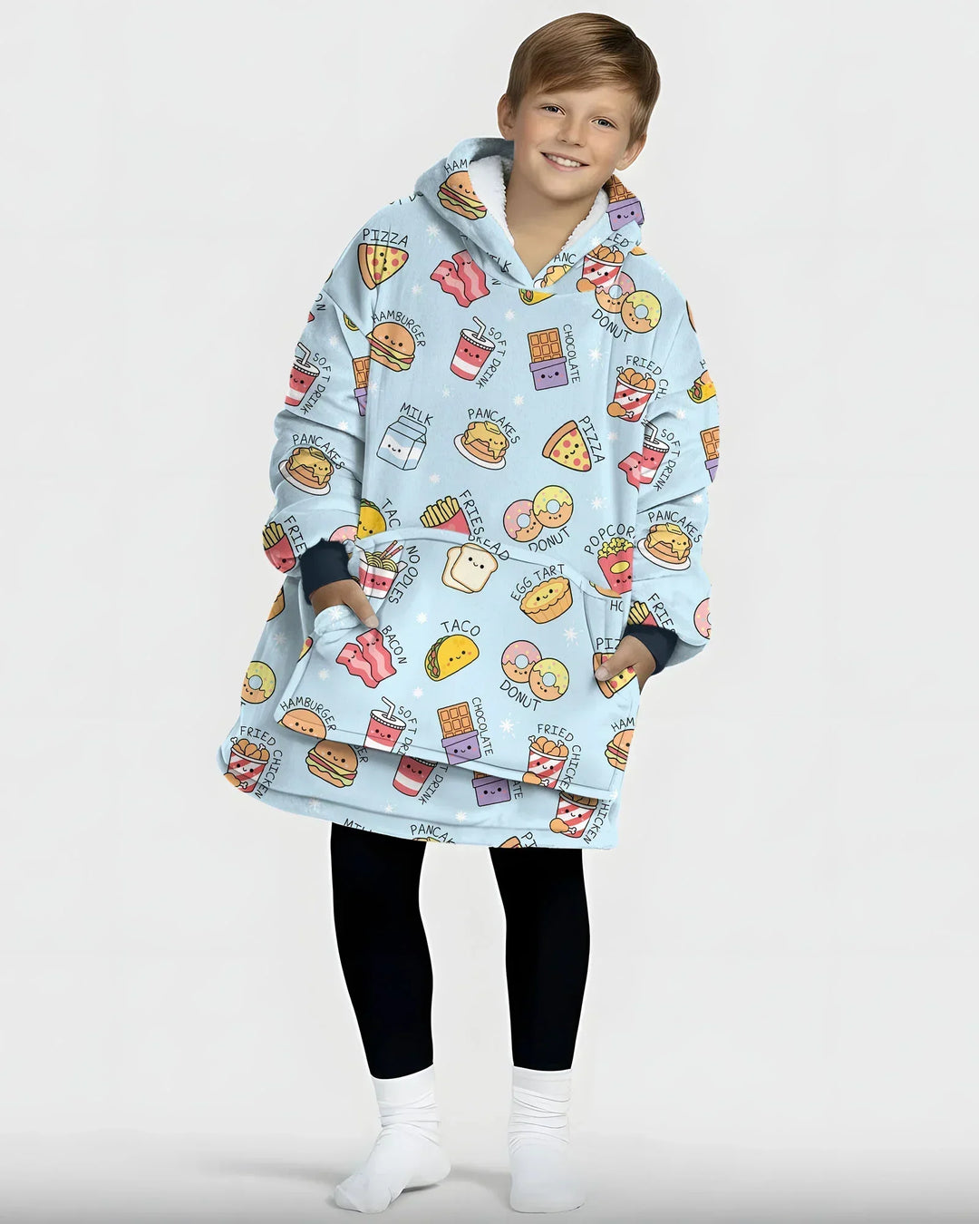 Kawaii Yummy Food Wearable Bamboo Blanket Hoodie