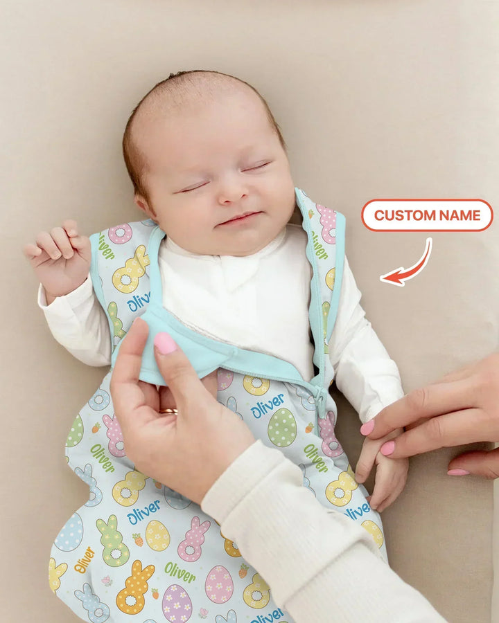 Custom Name Spring Pastel Easter Bamboo Sleep Bag