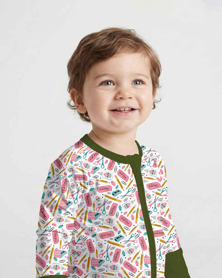 Pink Power School Supplies Bamboo Convertible Zippy
