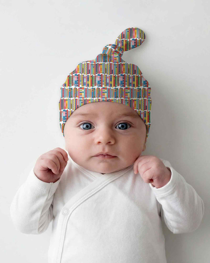 Rainbow Bookshelf Bamboo Knotted Hat