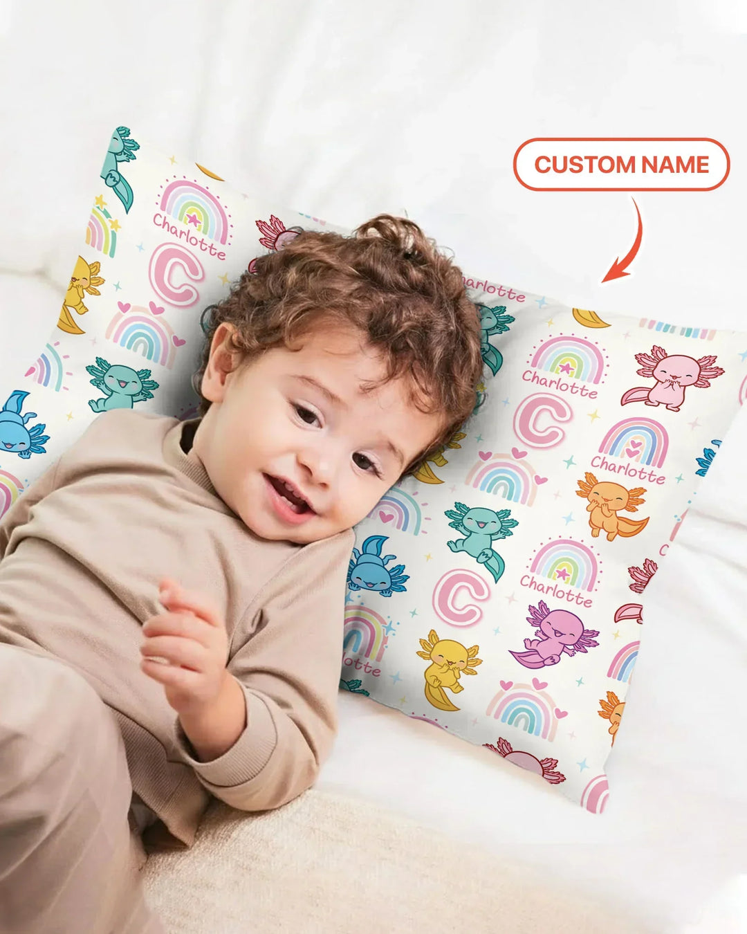 Axololt Custom Name Bamboo Pillow Case