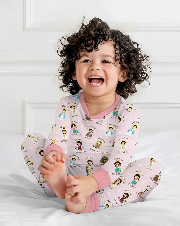 Little Marian Blessings Bamboo Two Piece Long Sleeve Pajama Set