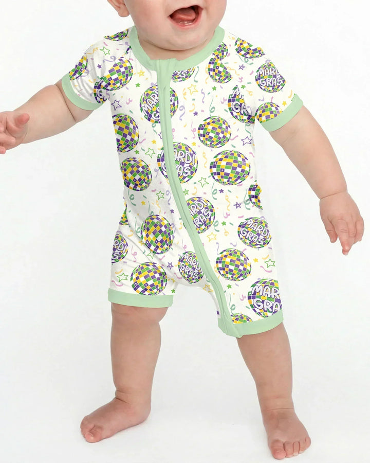 Mardi Gras Disco Ball Bamboo Shorty Zippy