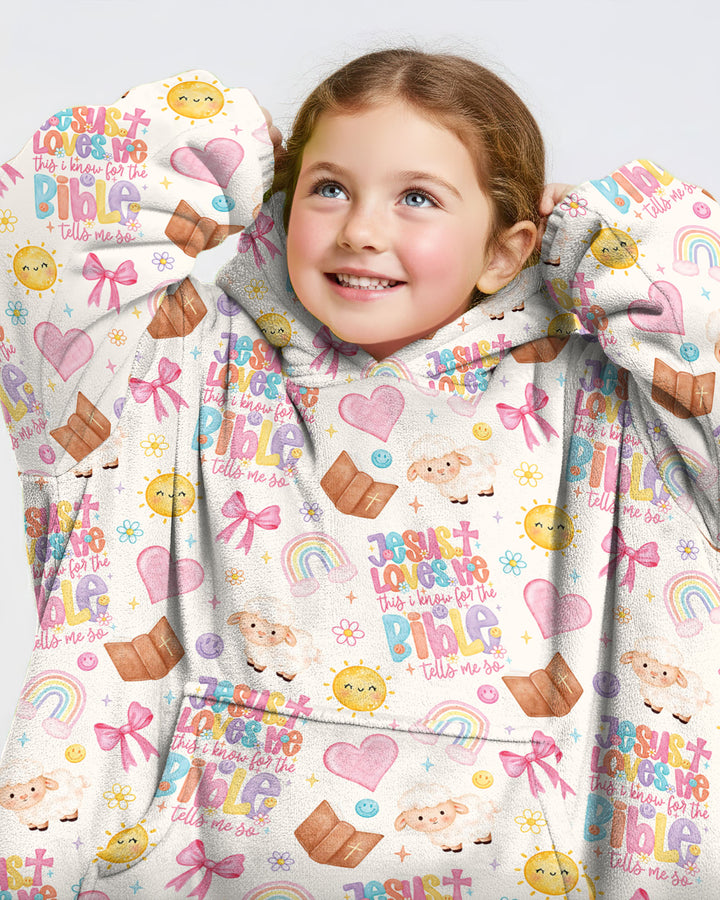 Jesus Loves Me This I Know Bamboo Blanket Hoodie