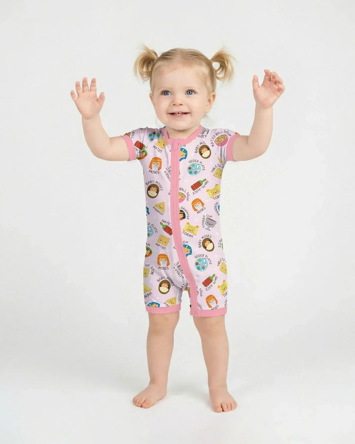 Cute Passover Characters Bamboo Shorty Zippy
