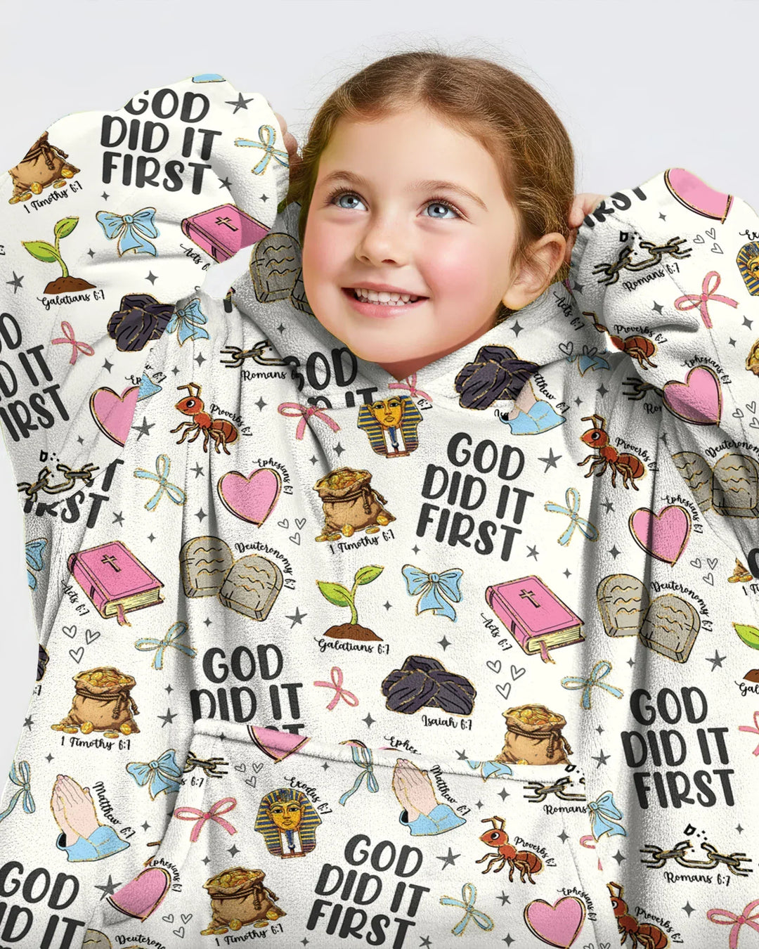 God Did It First Wearable Bamboo Blanket Hoodie
