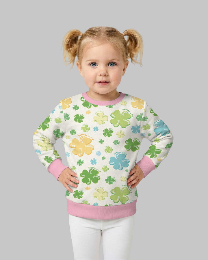 Shamrocks Print St. Patrick's Day Bamboo Crewneck Sweatshirt