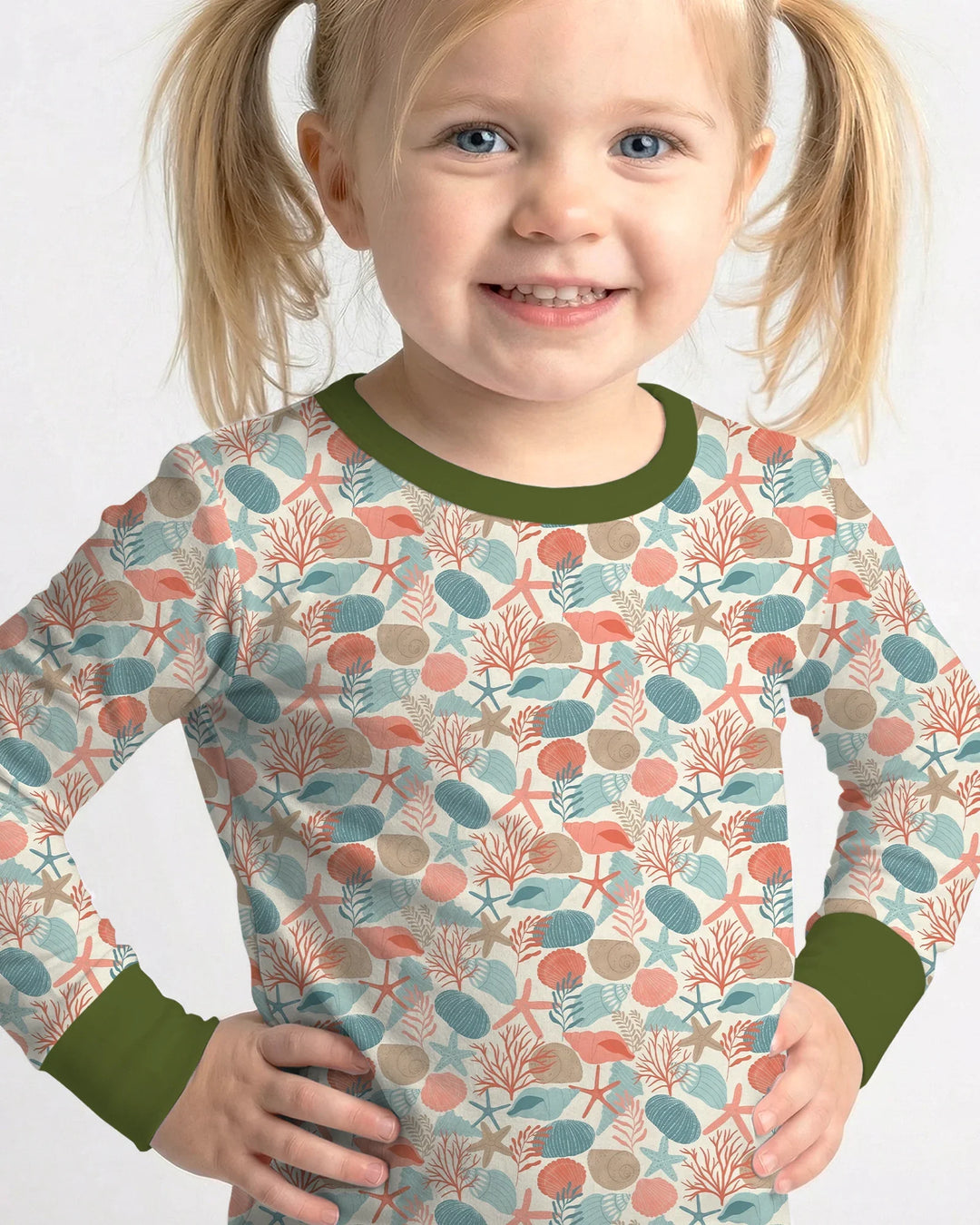 Coral Coast Treasures Bamboo Two Piece Long Sleeve Pajama Set