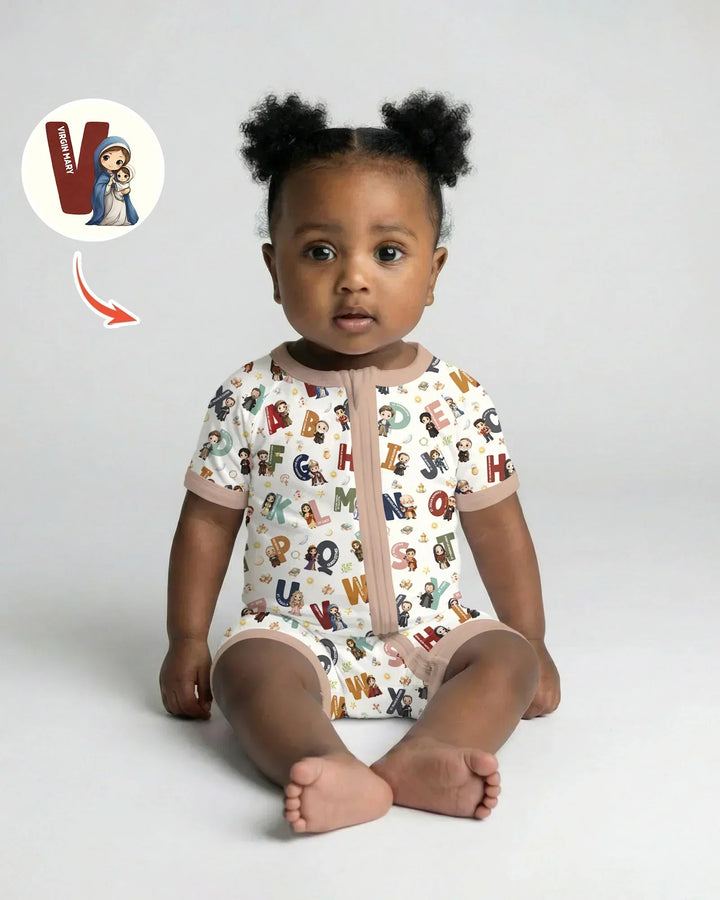 Catholic Saint ABCs Bamboo Shorty Zippy
