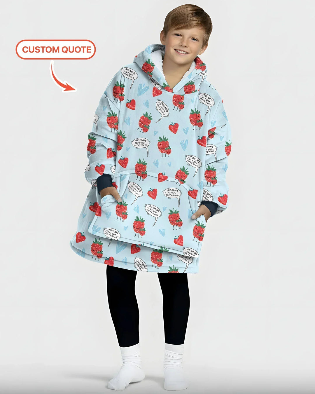 I love you berry much Bamboo Blanket Hoodie