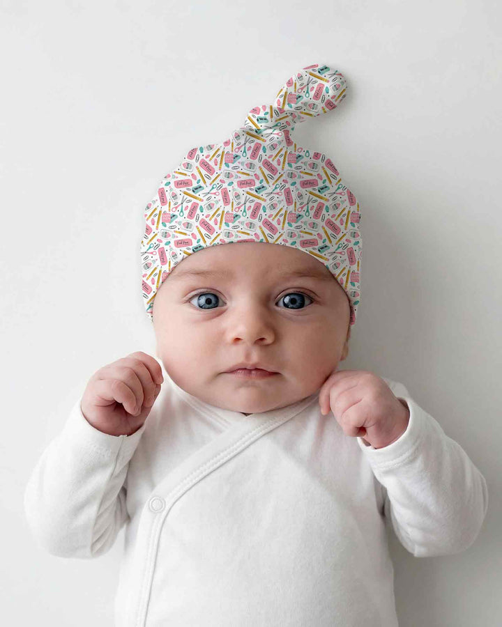 Pink Power School Supplies Bamboo Knotted Hat