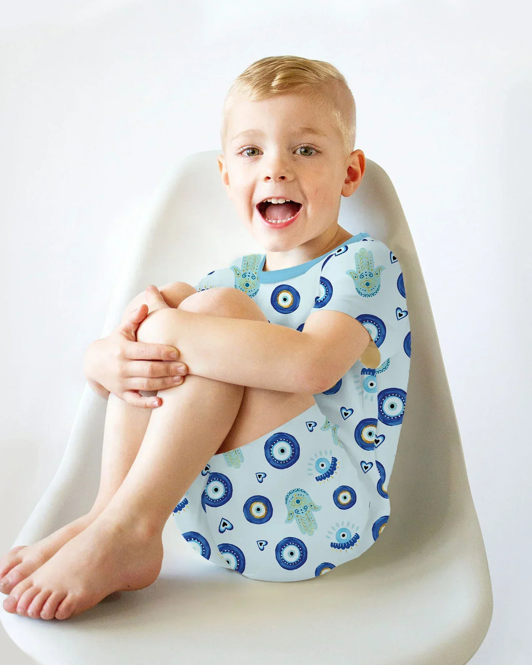 Mini Mystic Family Matching Bamboo Two Piece Short Sleeve Shorts Pajama Set