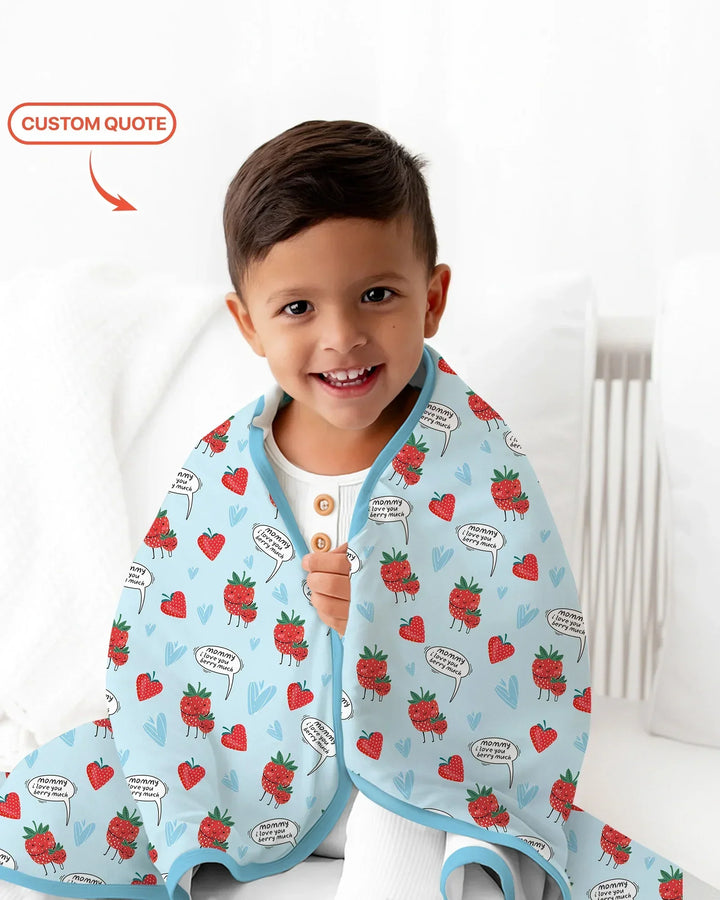 I love you berry much Bamboo Blanket