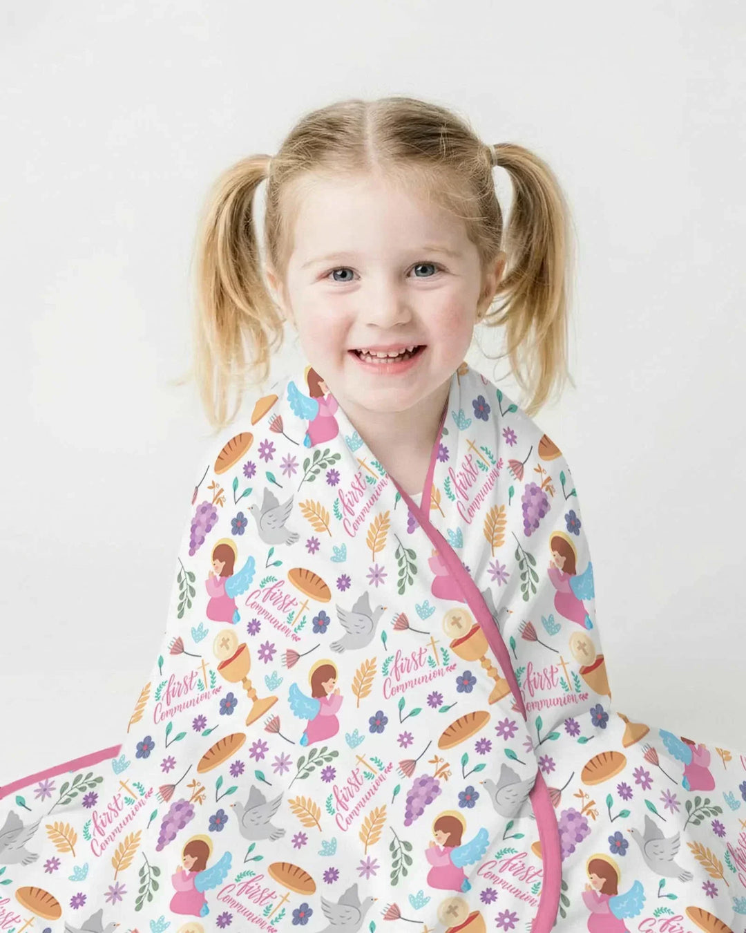 First Communion Bamboo Blanket