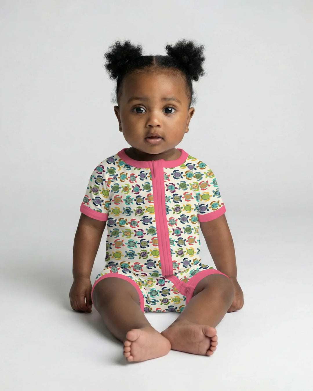 Happy Turtle Parade Bamboo Shorty Zippy