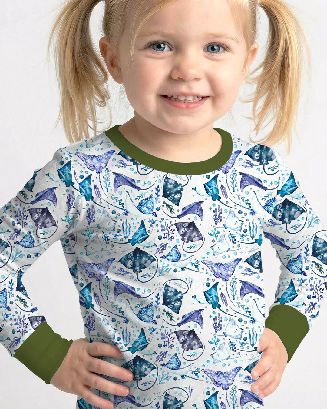 Ocean Dreams Drift Bamboo Two Piece Long Sleeve Pajama Set