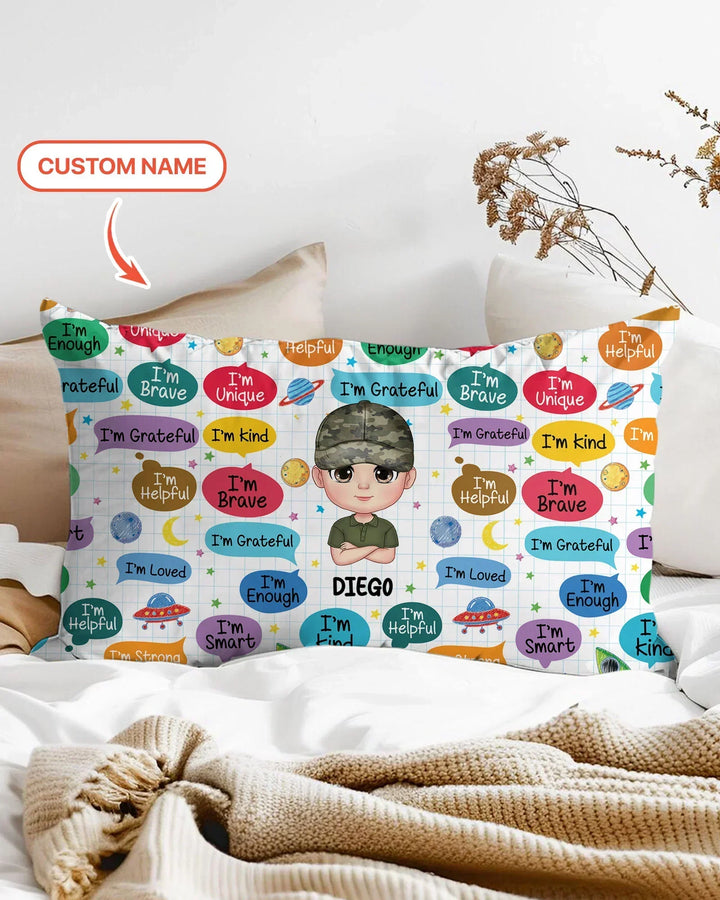 Personalized I'm Kind I'm Brave Bamboo Pillow Case