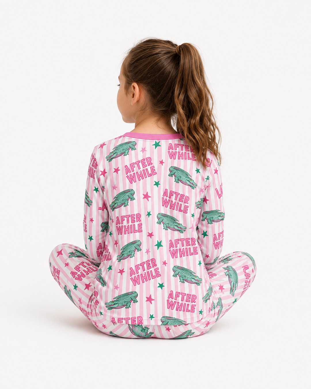 Later Gator After A While Bamboo Two Piece Long Sleeve Pajama Set