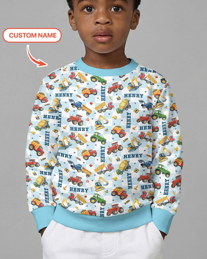 Under Construction Custom Name Bamboo Crewneck Sweatshirt