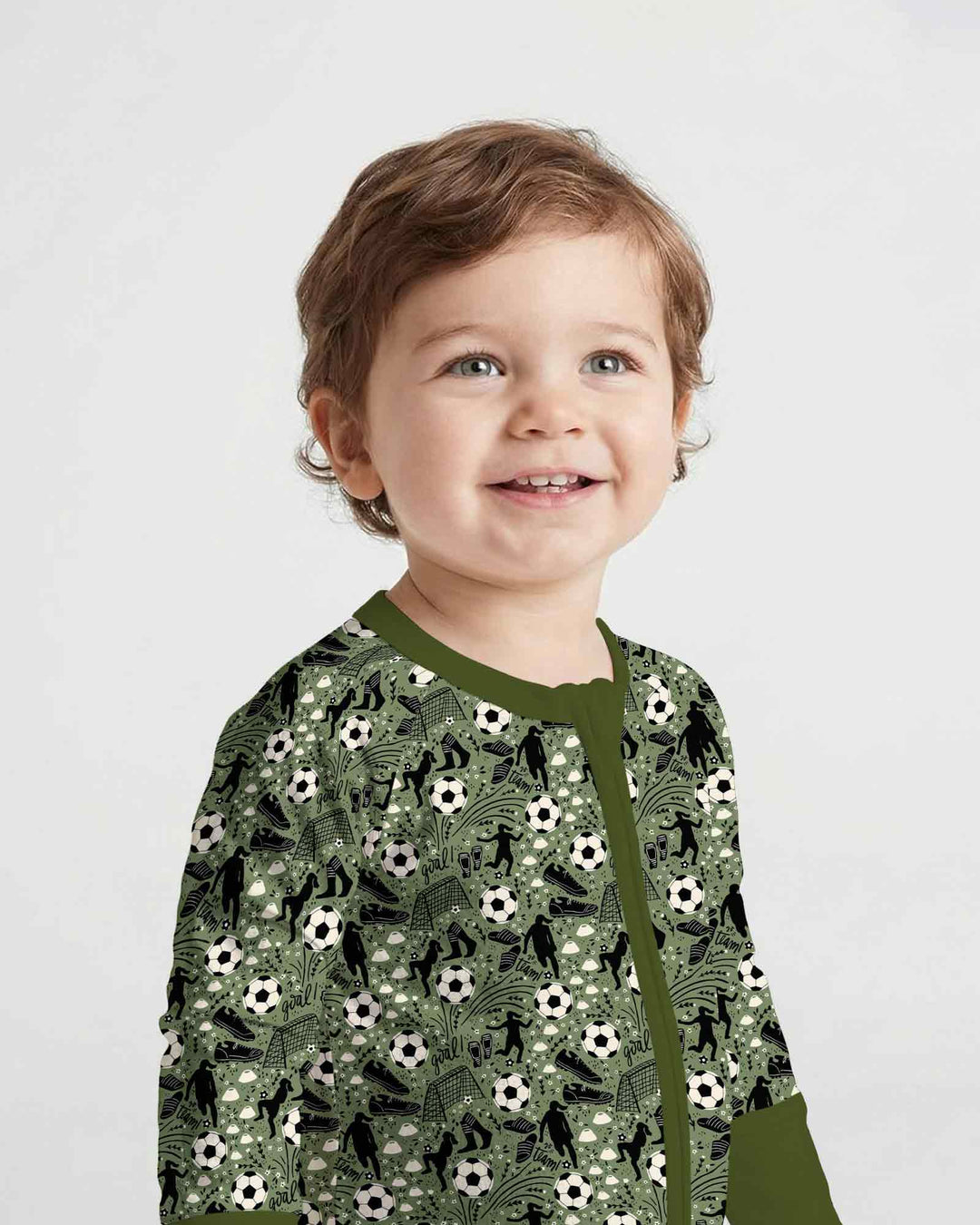 Sage Green Soccer Dreams Bamboo Convertible Zippy