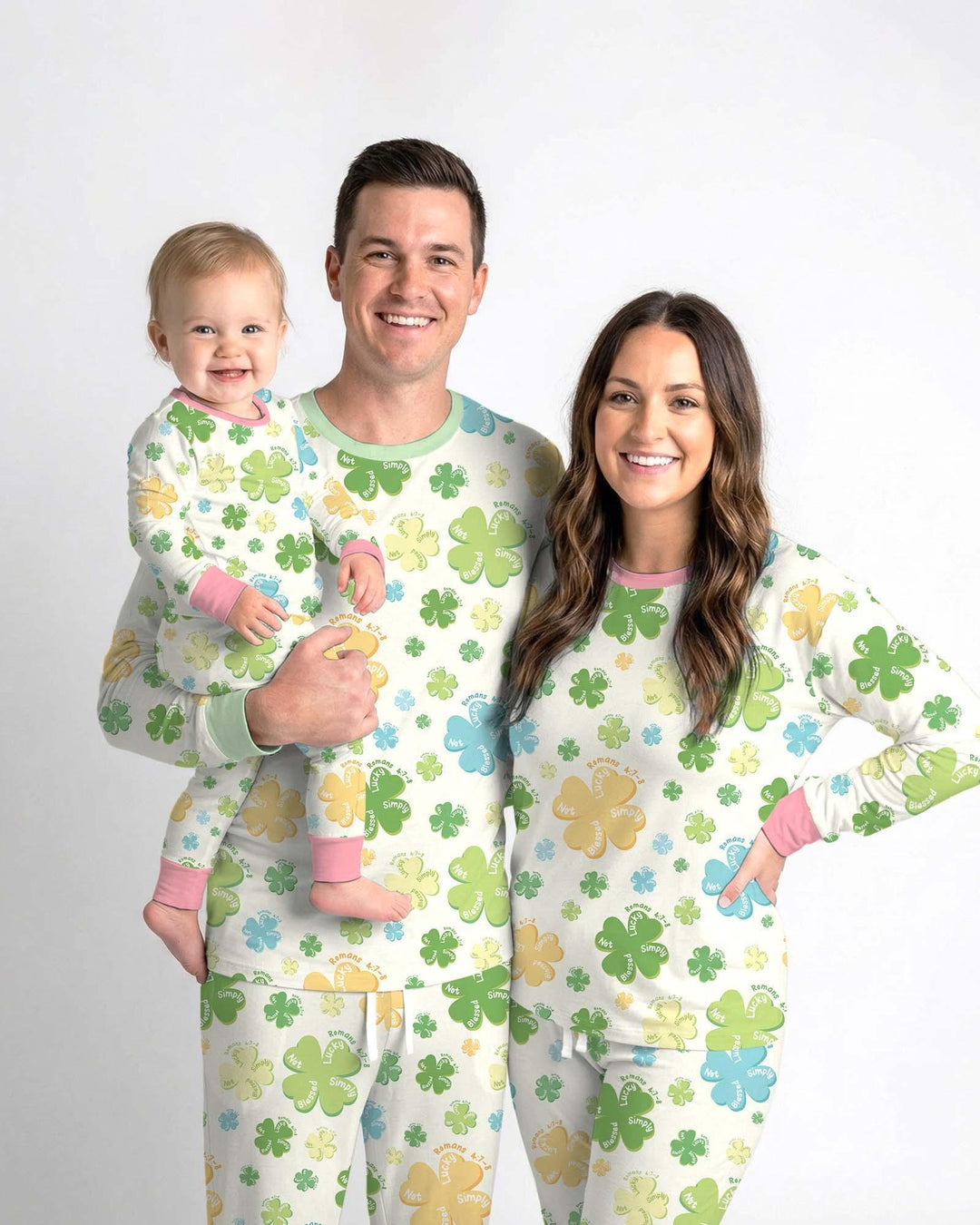 Shamrocks Print St. Patrick's Day Bamboo Crewneck Sweatshirt