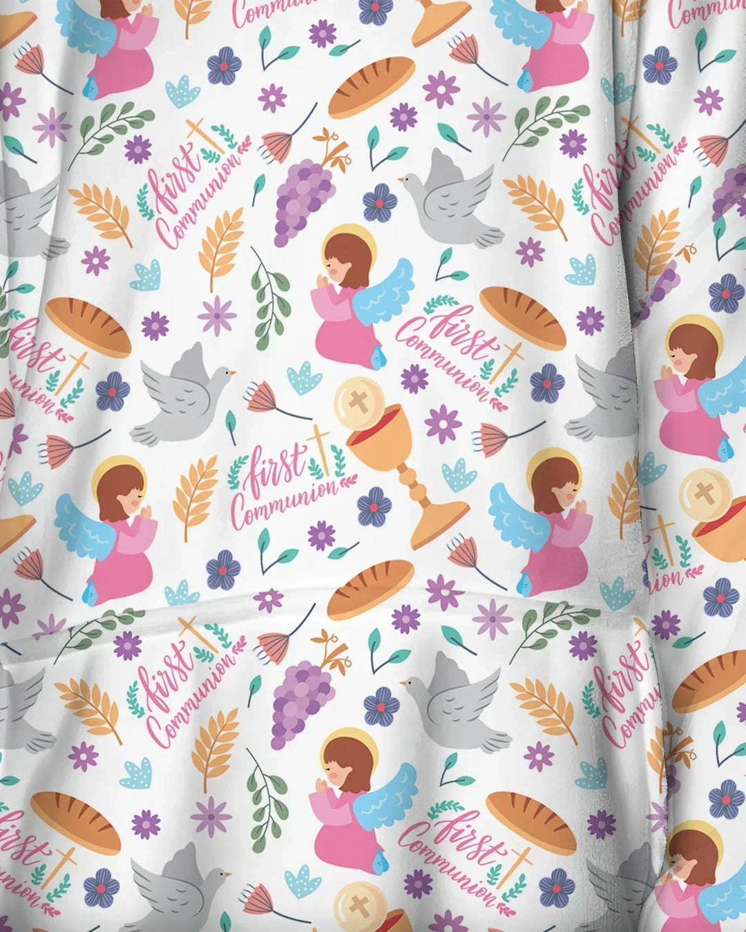 First Communion Wearable Bamboo Blanket Hoodie