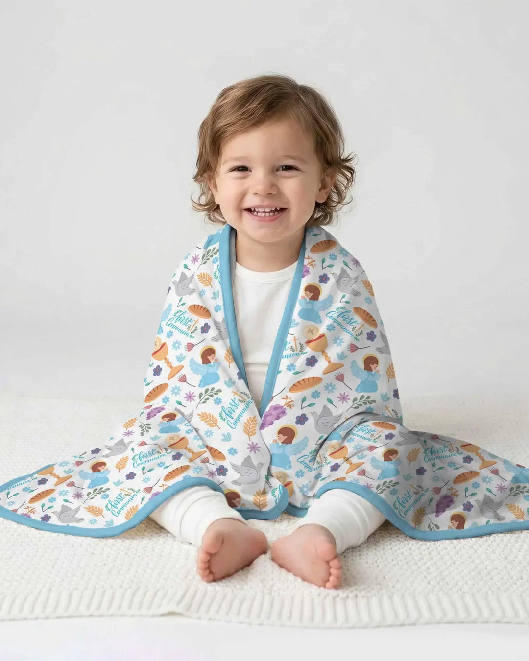 First Communion Bamboo Blanket