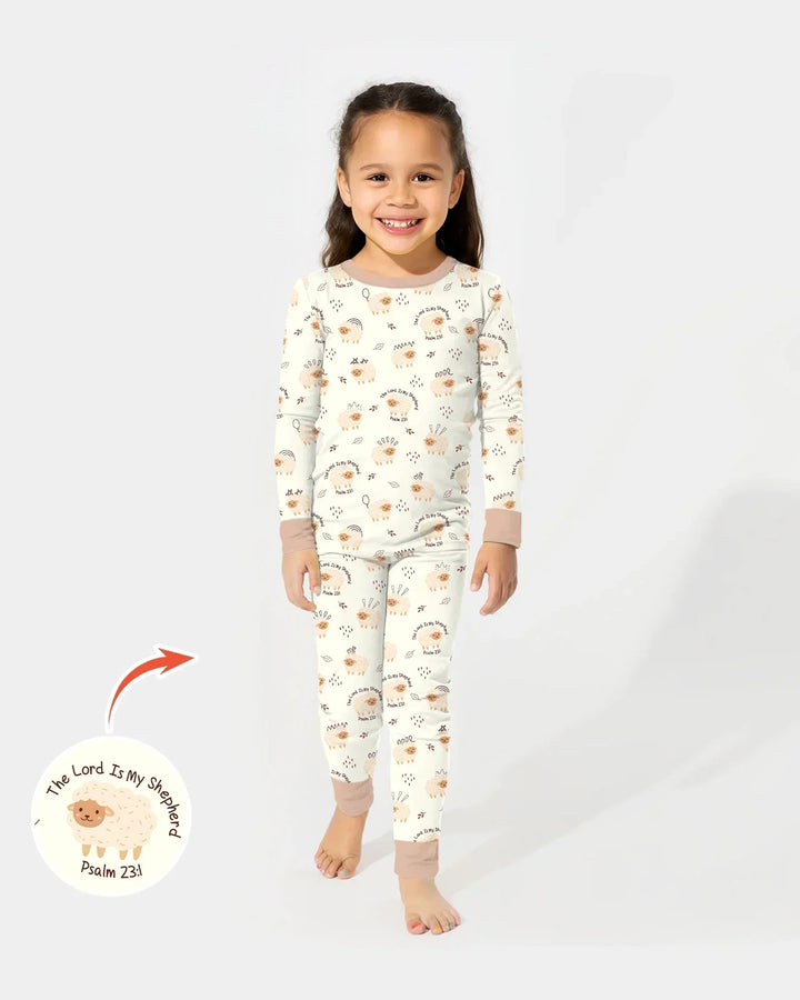The Lord Is My Shepherd Baby Bamboo Two Piece Long Sleeve Pajama Set