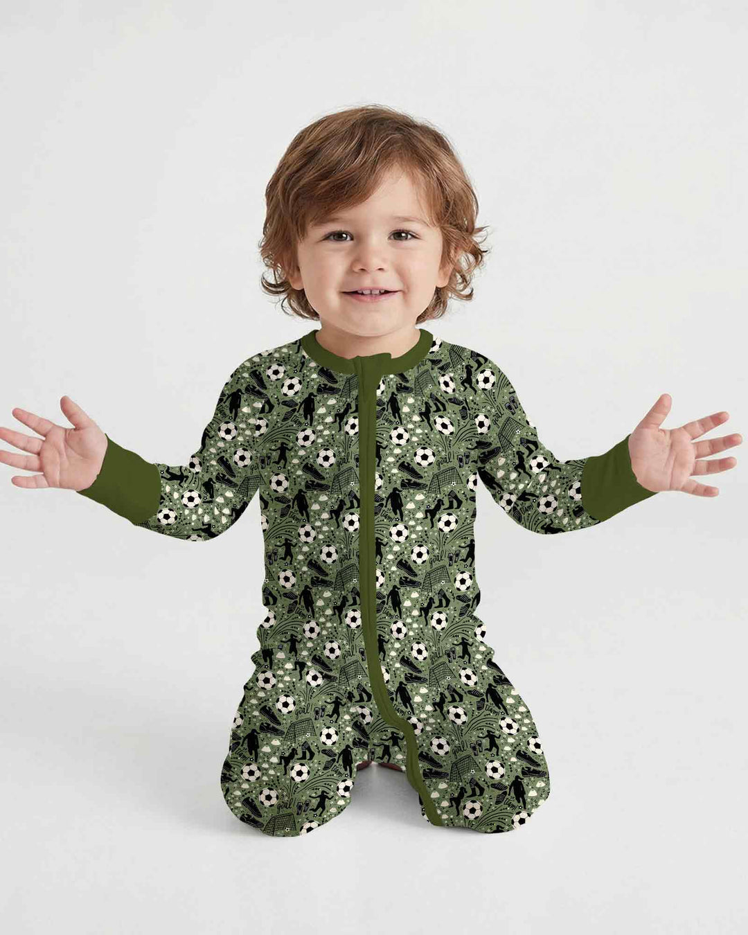 Sage Green Soccer Dreams Bamboo Convertible Zippy