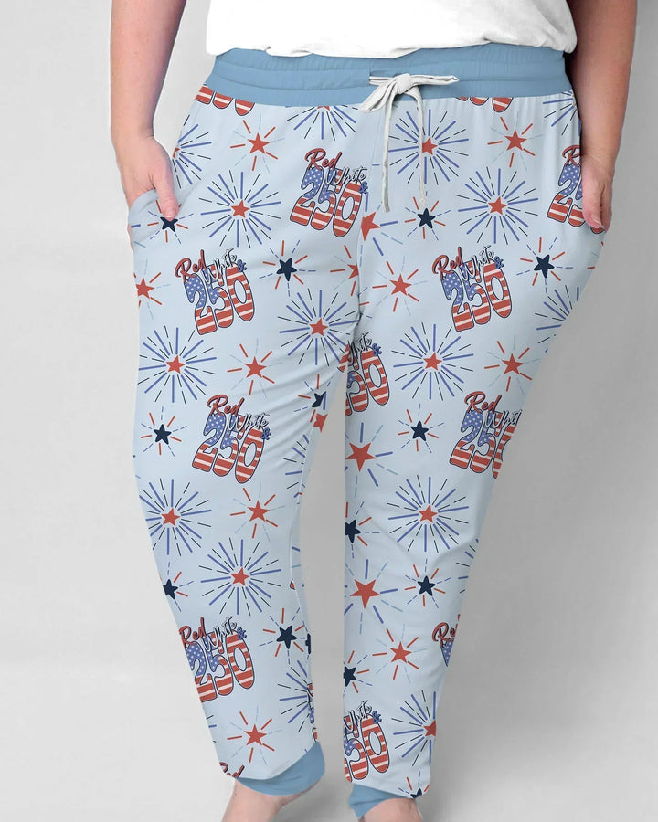 Red White and 250th Anniversary Bamboo Women Pajama Set