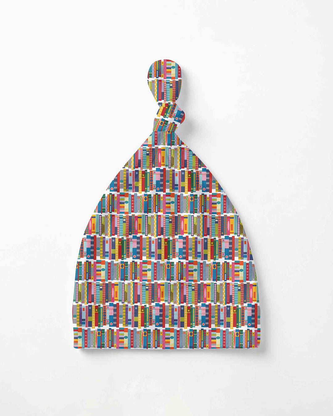 Rainbow Bookshelf Bamboo Knotted Hat
