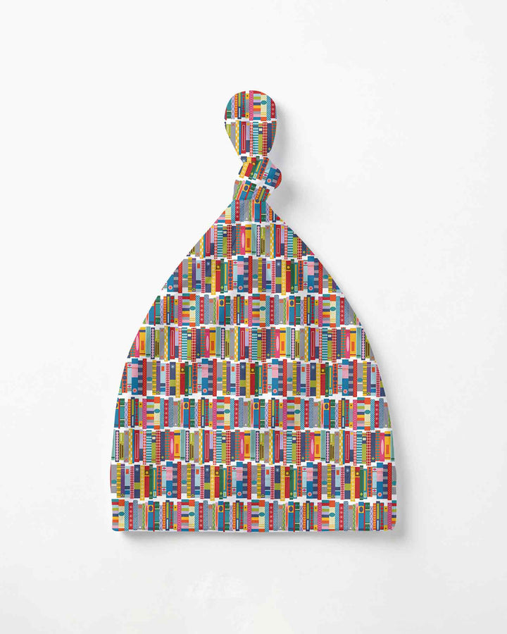 Rainbow Bookshelf Bamboo Knotted Hat
