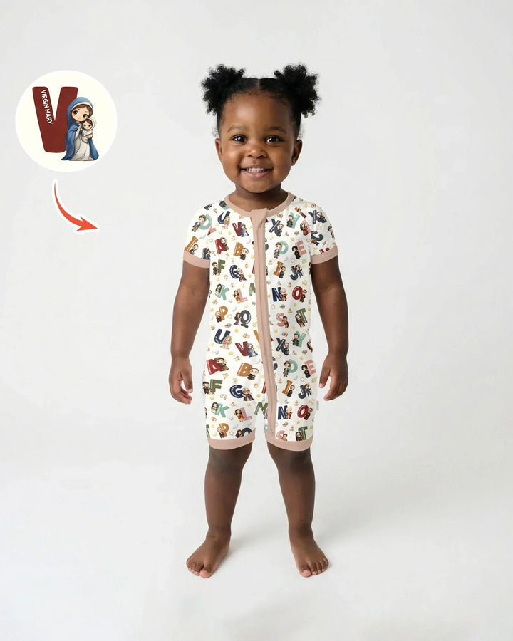 Catholic Saint ABCs Bamboo Shorty Zippy